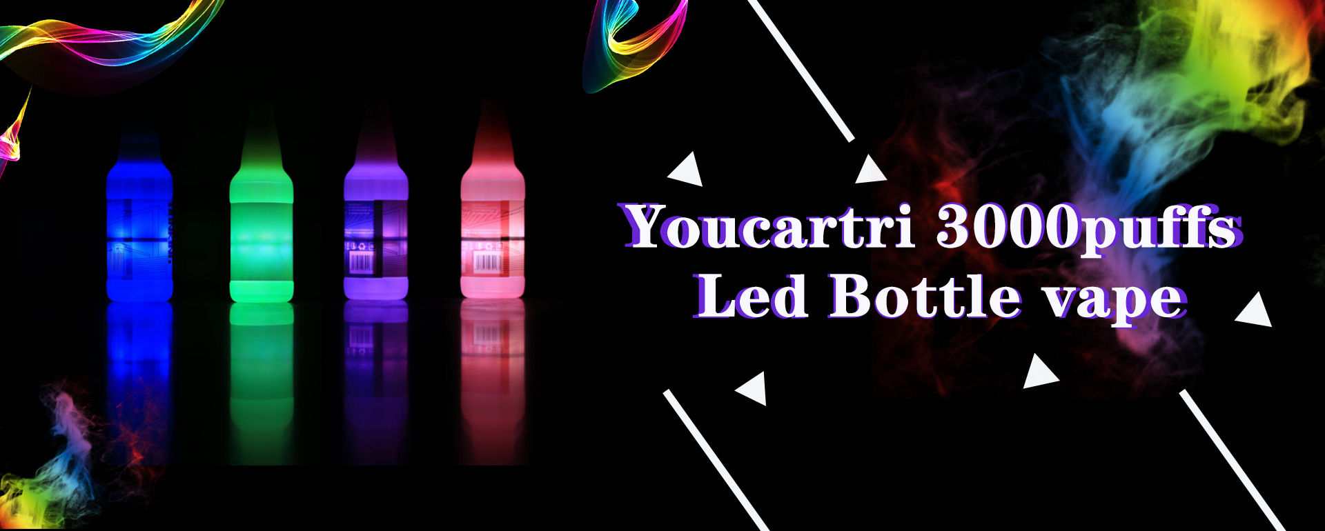 Youcartri Bottle vape led vape Bubble vape 3000puffs 7 flavors wholesale